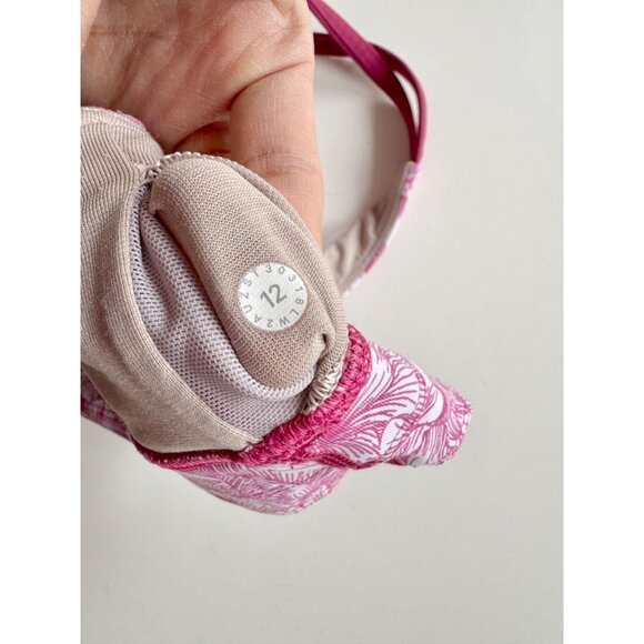 LULULEMON Energy Floral Bloom White Star Ruby Long Line Sports Bra, Size 12 - Picture 15 of 16